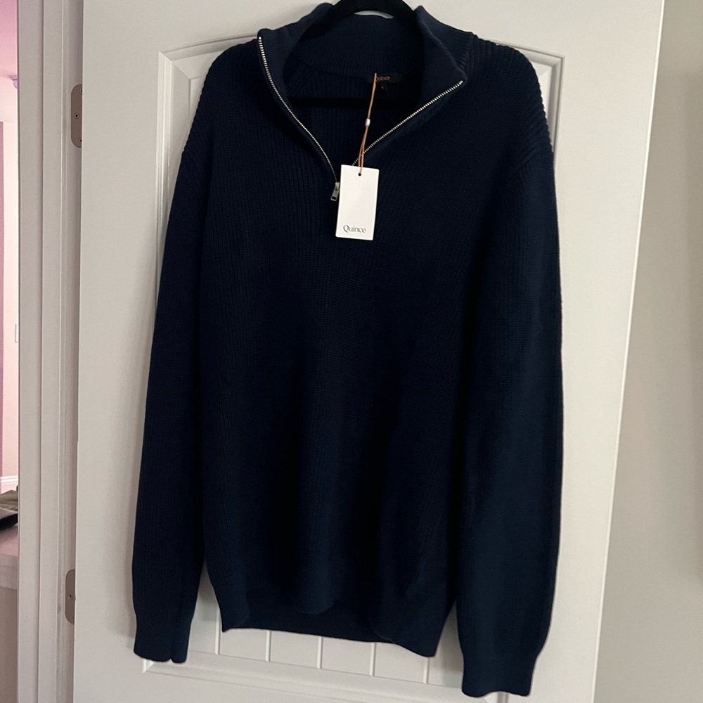 NWT Quince men’s quarter zip sweater large